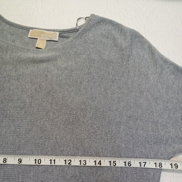 Michael Kors Sweater Womens Gray Long Sleeve Knit With Side Zipper Accents - Picture 9 of 13